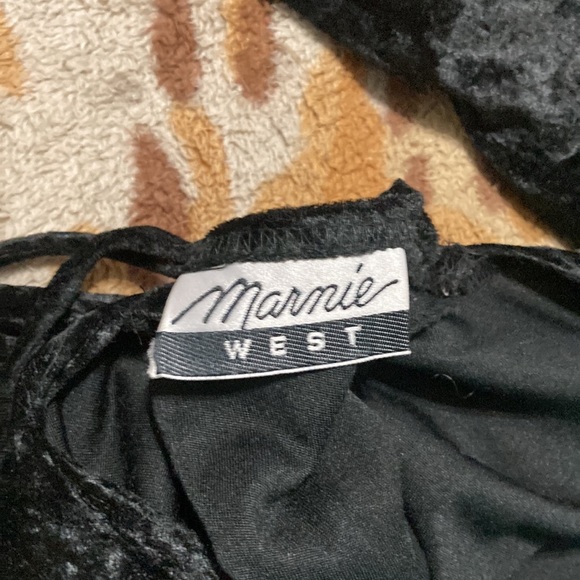 NWOT VINTAGE GOTH VELOUR L.B.D. (Little Black Dress) - Picture 7 of 7